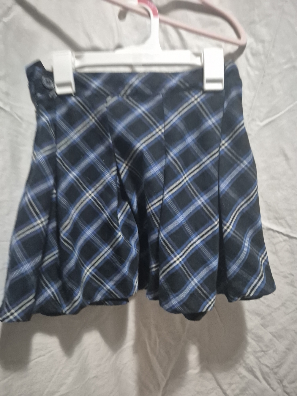H&M Blue Plaid Circle Skirt